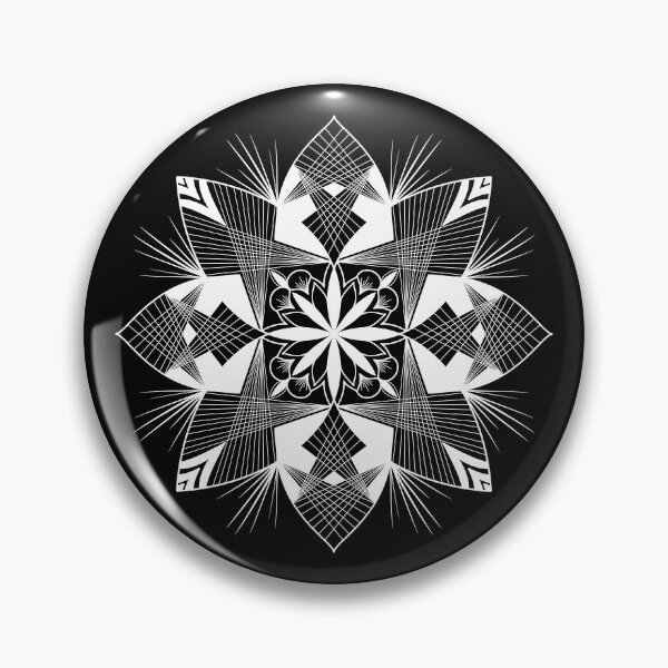 Item preview, Black and white square mandala designed and sold by PreeBee.