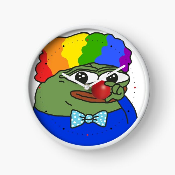 Honk Honk Clown World PepeTheFrog red nose Apu Apustaja the Kekistan Wall Eyed Pepe the Frog #HonkHonk Apu Apustaja the Kekistan Pepe the Frog HD HIGH QUALITY ONLINE STORE Clock