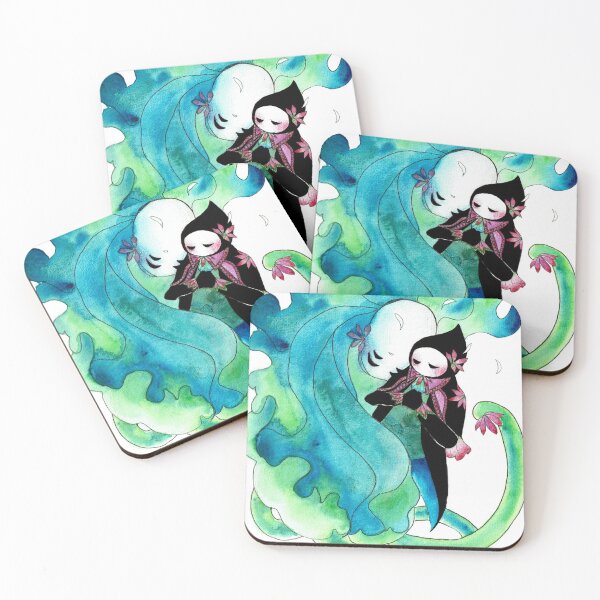 Item preview, Hollow Knight Quirrel and Monomon Watercolor designed and sold by marenorchid.