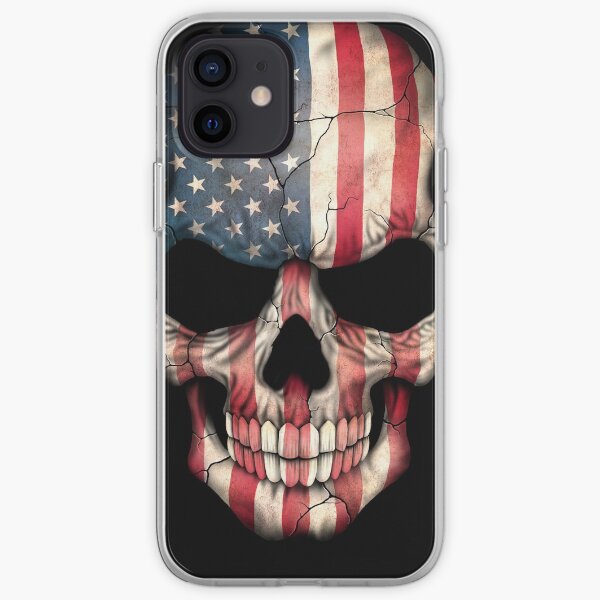 American Flag Skull iPhone Soft Case