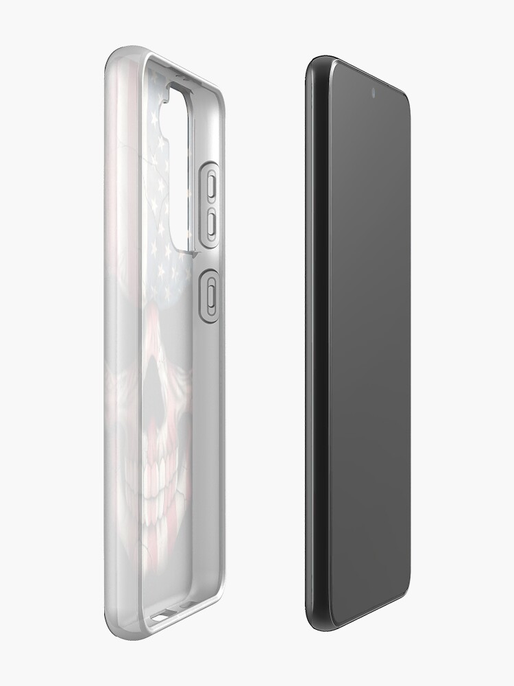 Alternate view of American Flag Skull Case & Skin for Samsung Galaxy