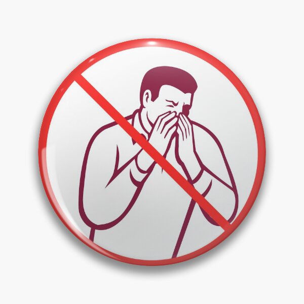 Item preview, Sneezing or Coughing Into Hand Icon Circle Retro designed and sold by patrimonio.