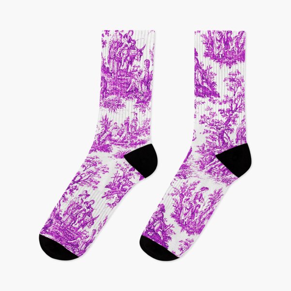 Item preview, NOMADES Artsy vintage Toile de Jouy - Lilac / Purple designed and sold by Nomades.