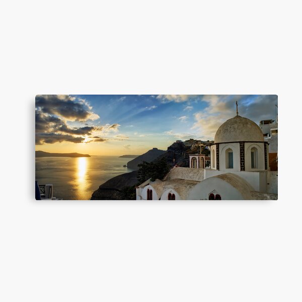 Santorini Sunset Canvas Print