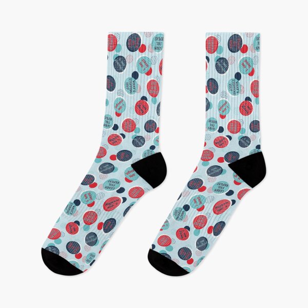 Item preview, Modern Geometric - Positive Vibes Affirmation Pattern - Navy Blue Red designed and sold by WickedRefined - Nicole Demereckis.