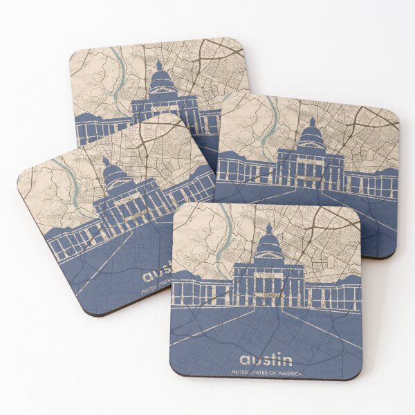Item preview, Map + Silhouette | Austin designed and sold by CPTVDesign.