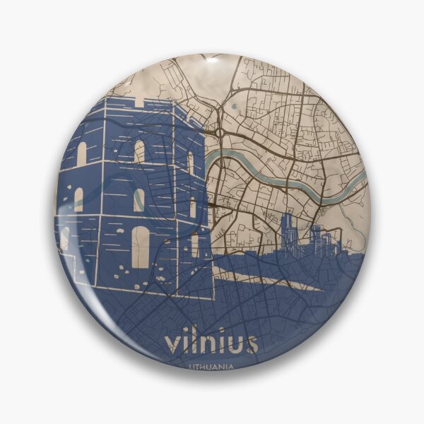 Item preview, Map + Silhouette | Vilnius designed and sold by CPTVDesign.