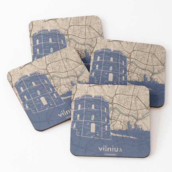 Item preview, Map + Silhouette | Vilnius designed and sold by CPTVDesign.
