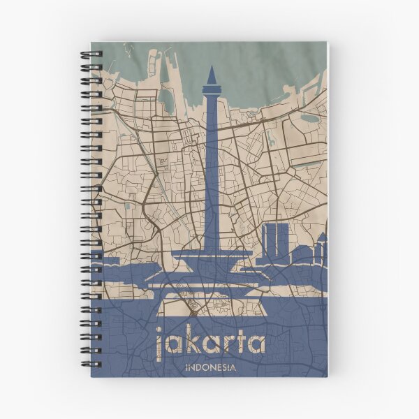 Item preview, Map + Silhouette | Jakarta designed and sold by CPTVDesign.