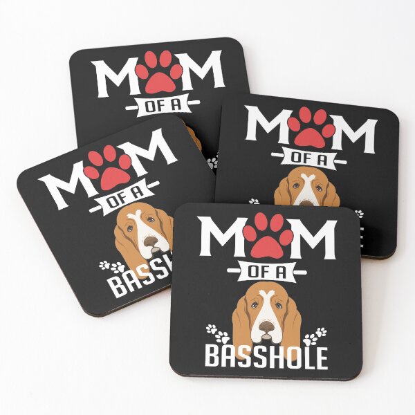 Item preview, Mom of a Basshole Funny Basset Hound Dog Mom designed and sold by rasterizestudio.