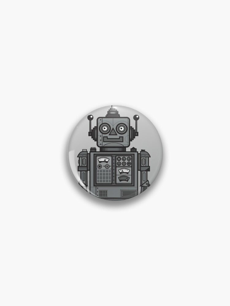 Vintage Robot Sticker for Sale by wottoart