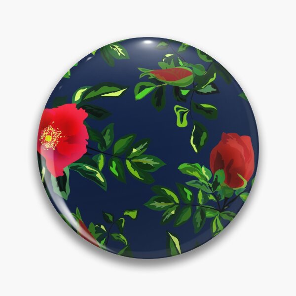 Item preview,  Red rosehip, retro, wild rosehip, wild roses, red and blue designed and sold by fuzzyfox.