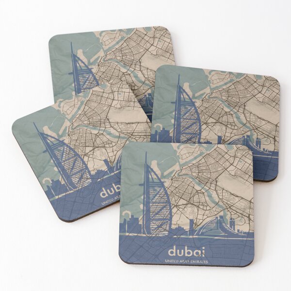 Item preview, Map + Silhouette | Dubai designed and sold by CPTVDesign.