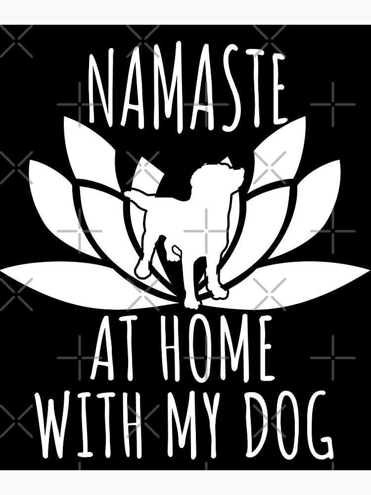 Womens Namaste Home With My Dog Leggings Funny Pet Puppy Animal Lover  Graphic Yoga Pants 