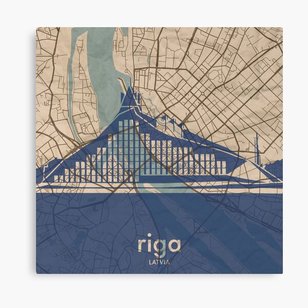 Item preview, Map + Silhouette | Riga designed and sold by CPTVDesign.