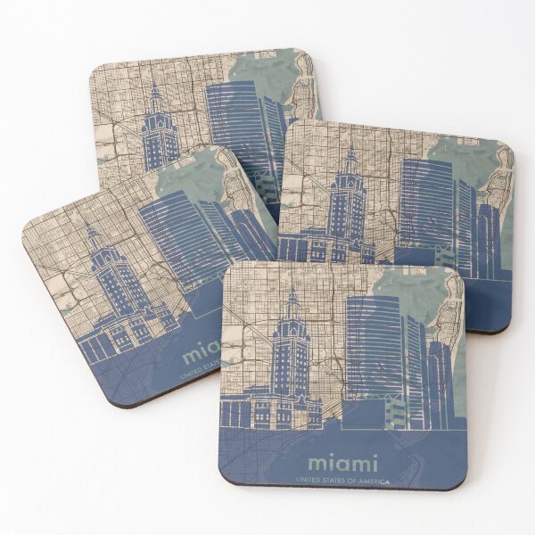 Item preview, Map + Silhouette | Miami designed and sold by CPTVDesign.