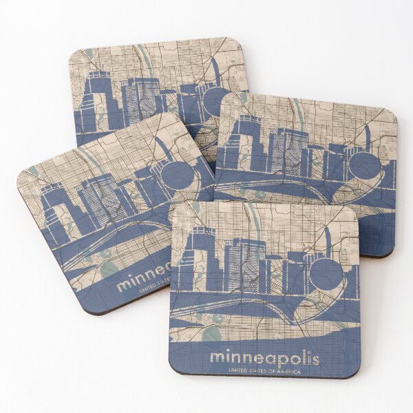 Item preview, Map + Silhouette | Minneapolis designed and sold by CPTVDesign.