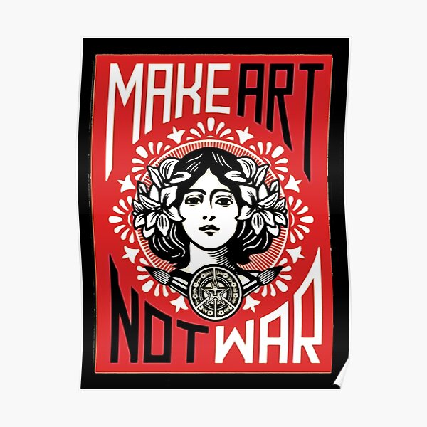 Faire de l'art pas un grunge de guerre Poster
