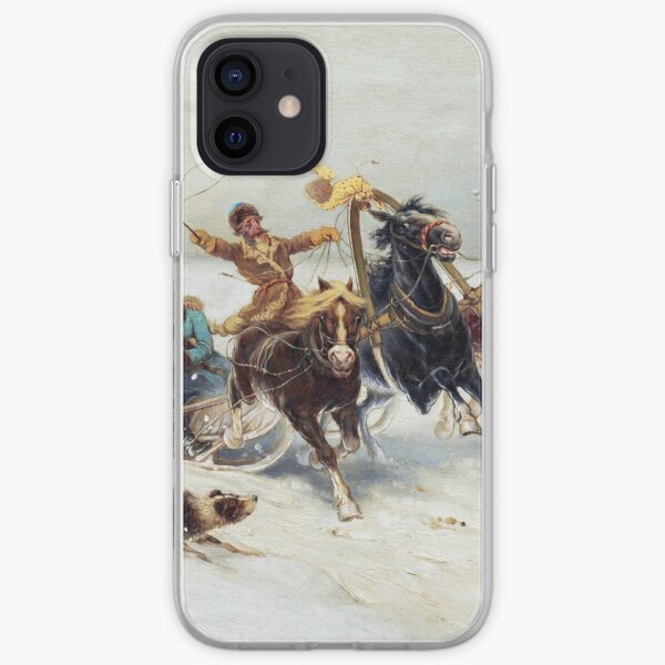 Winter Landscape with Troika iPhone Soft Case