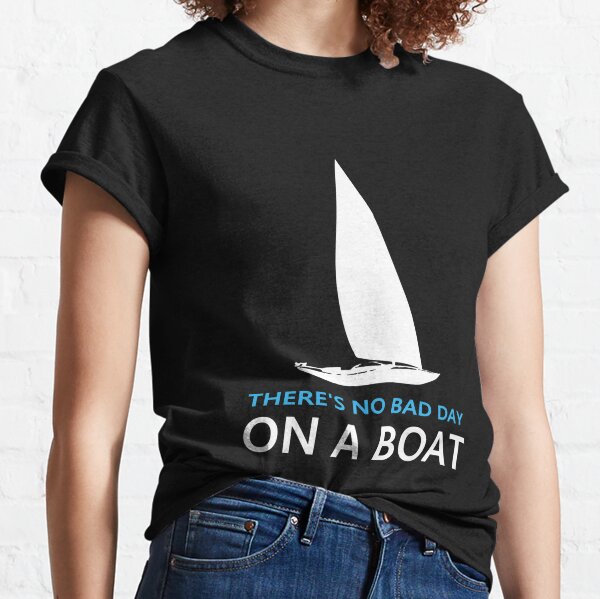 T-Shirt Donna Neck Boat Jersey' Quote Funny Captain Hook ' Funny