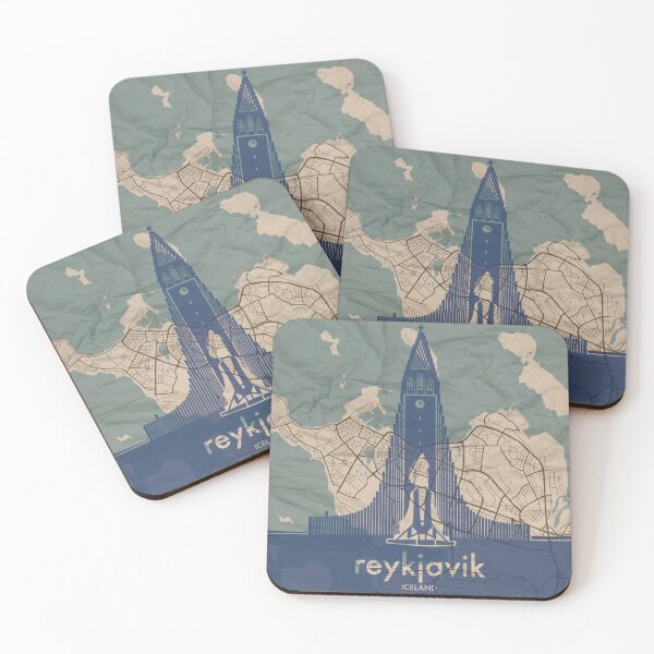Item preview, Map + Silhouette | Reykjavik designed and sold by CPTVDesign.