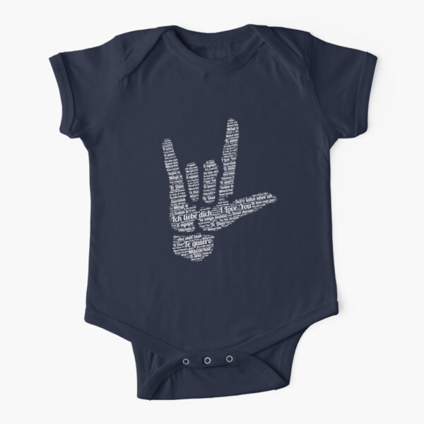 I Love You In 25 Different Languages American Sign Language Gift Baby One Piece By Levsal Redbubble