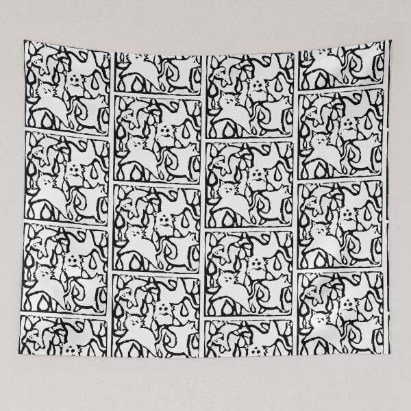 Item preview, Raining Cats And Dogs (Black and White) designed and sold by missmann.