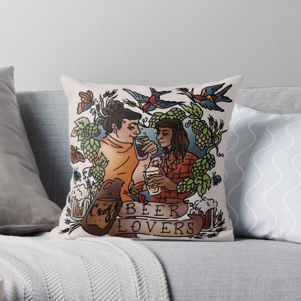 Craft Beer Lovers Throw Pillow