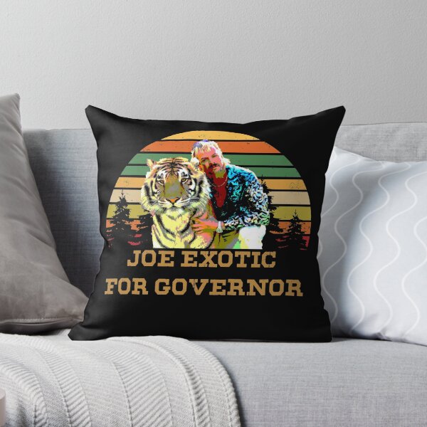 Joe Exotic For Governor Tiger King Throw Pillow