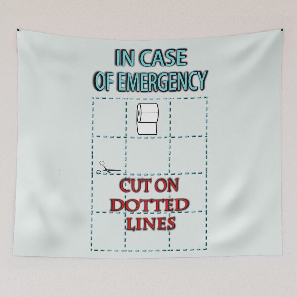 Item preview, Toilet Paper Crisis Emergency Cut Shirt Dotted Line Funny designed and sold by lorrinani.
