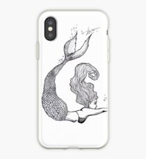 Vinilo o funda para iPhone Monochrome Mermaid