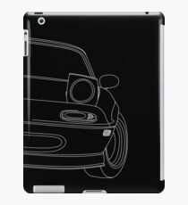 Miata Umriss - weiß iPad-Hülle & Klebefolie