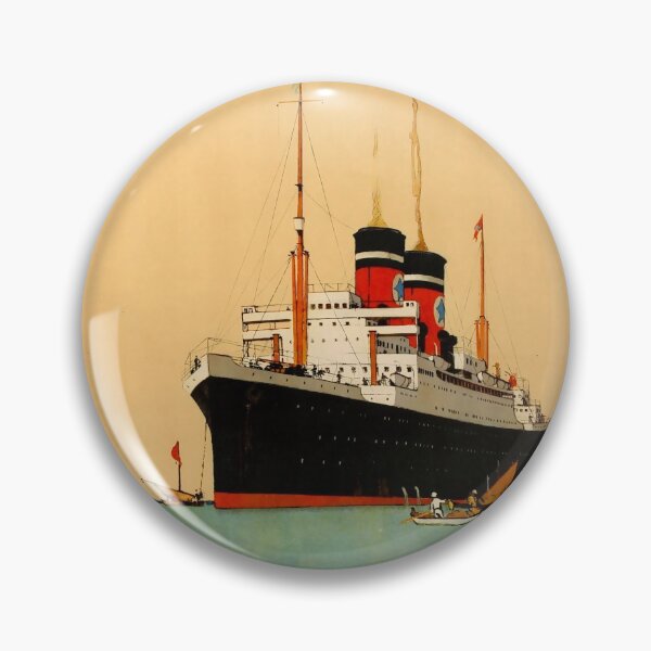 Item preview, Blue Star Line vintage travel poster designed and sold by stickart-marek.