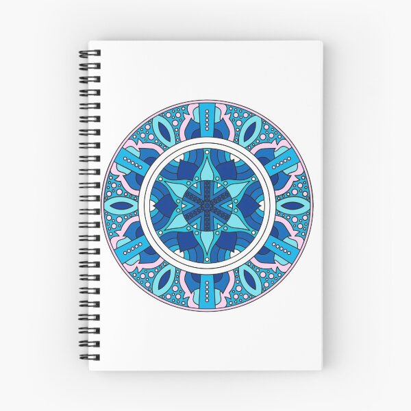 Item preview, Light blue circular mandala designed and sold by Hangrid-Work.