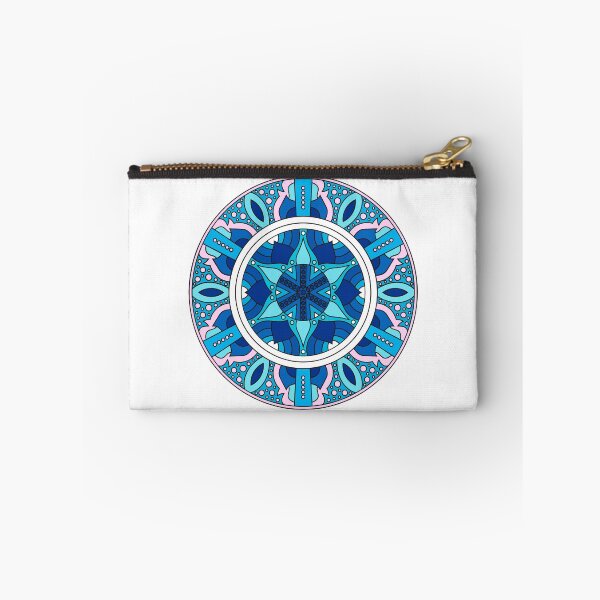 Aperçu de l'œuvre Mandala circulaire bleu clair créée et vendue par Hangrid-Work.