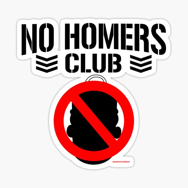 No Homers Club - Bullet Club (white) Sticker