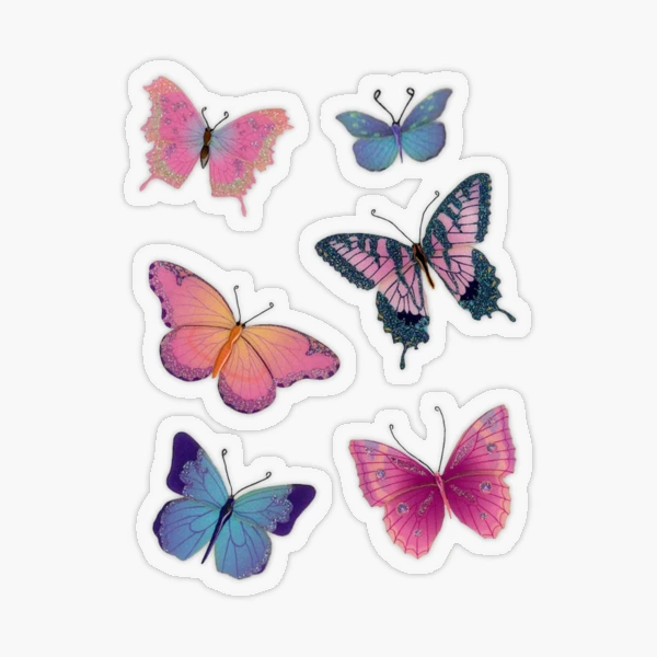 purple butterfly sticker pack Sticker for Sale by logan-fairchild