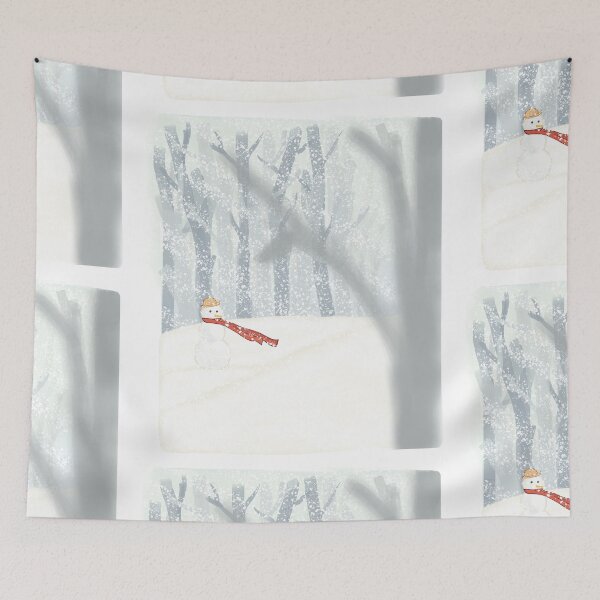 Item preview, snowman in a blizzard designed and sold by -ink-.