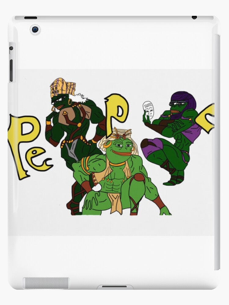 Jjba Pepe Pillar Men Ipad Case Skin By Bigheehaw23 Redbubble - roblox jojo skin