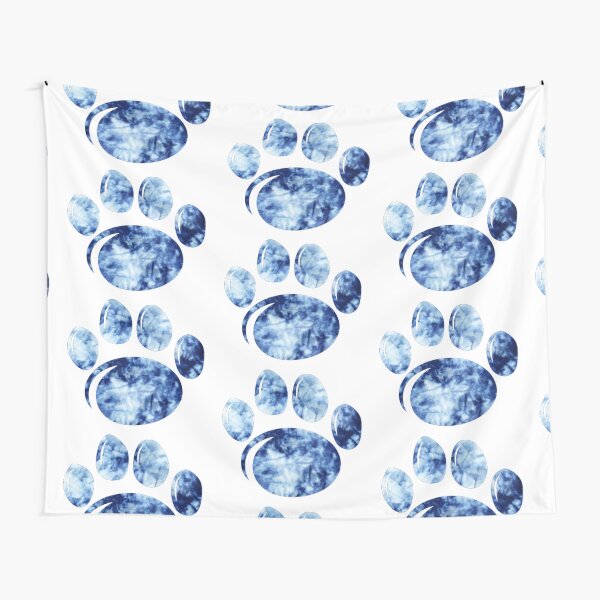 tiedye paw print Tapestry