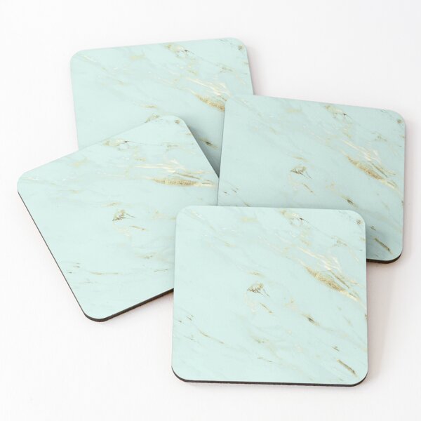 Item preview, Water green and gold marble designed and sold by Jenmag.