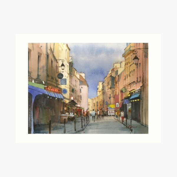 Latin Quarter, Paris Art Print