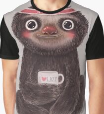 Sloth I♥lazy Graphic T-Shirt