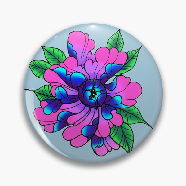 Item preview, blue peony  designed and sold by Mystyktattoos.