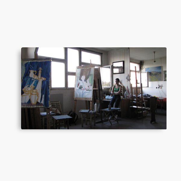 Young Artist in Studio Canvas Print