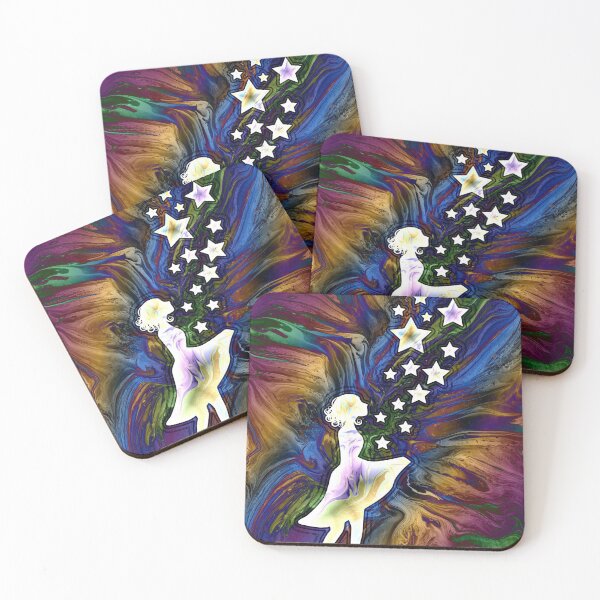 Item preview, Casting Stars; girl with stars and rainbow colours designed and sold by Fluid Visions.