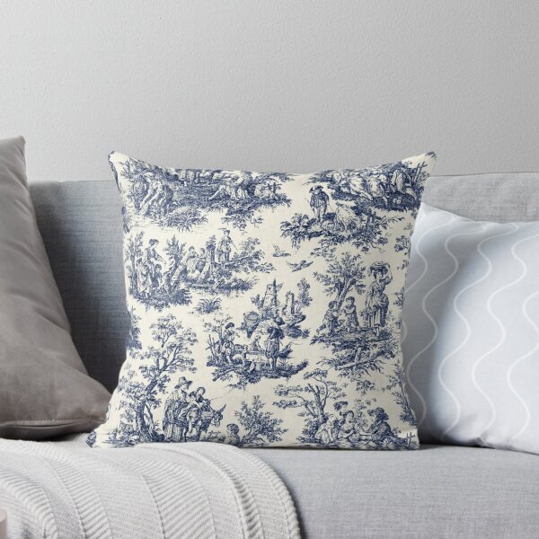 Item preview, NOMADES Artsy vintage Toile de Jouy - Navy and white designed and sold by Nomades.