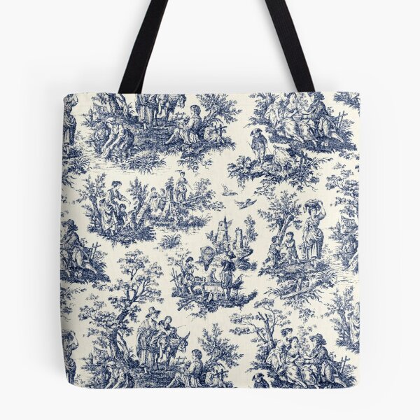 Artikelvorschau, NOMADES Artsy vintage Toile de Jouy - Navy and white entworfen und verkauft von Nomades.