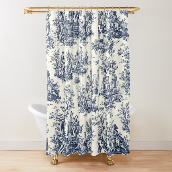 Toile De Jouy Shower Curtain By Aidanlapoche Redbubble