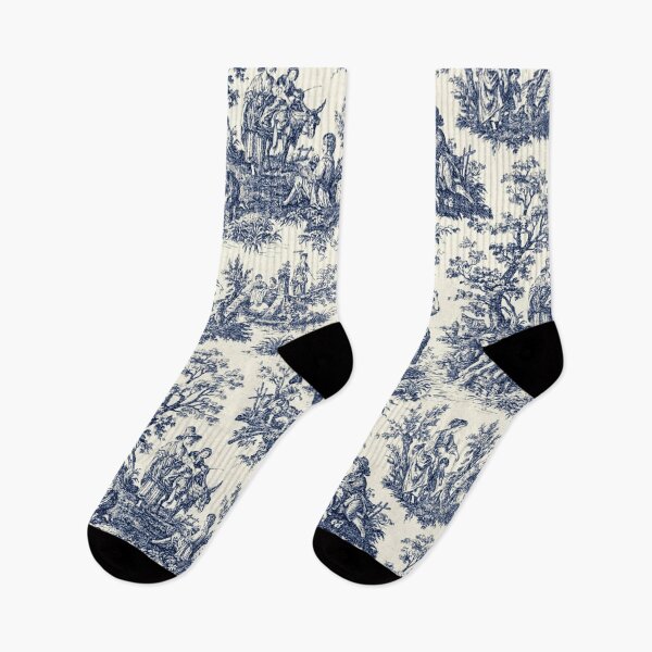 Item preview, NOMADES Artsy vintage Toile de Jouy - Navy and white designed and sold by Nomades.